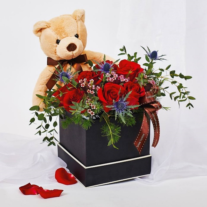 Teddy Bear with Roses
